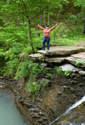 waterfall and pool near ozark ridge campground
